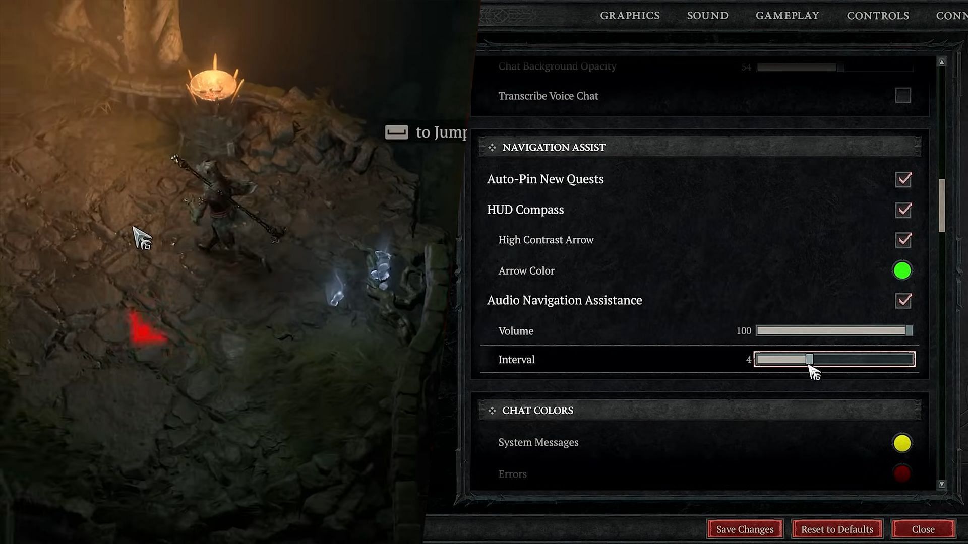 Diablo 4 makes navigating the world much easier with tools like auto-pinning and a navigational compass (Image via Blizzard Entertainment)